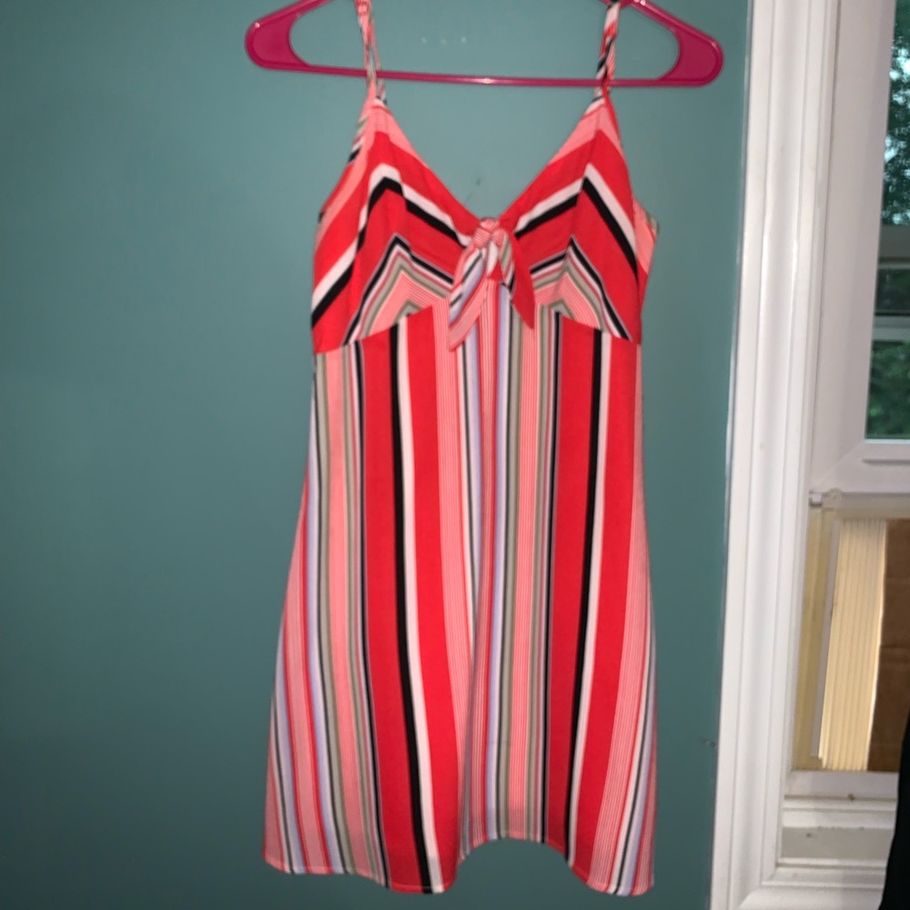 Red striped dress